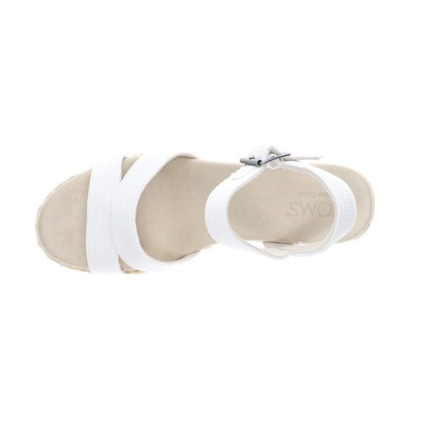 Womens Audrey Espadrille Casual Sandals Casual Mid Heel 2-3" - White