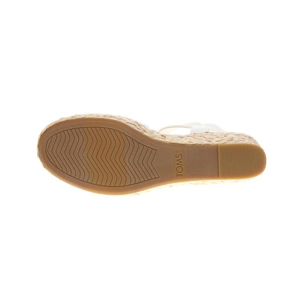 Womens Audrey Espadrille Casual Sandals Casual Mid Heel 2-3" - White