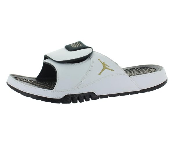 Jordan Hydro XI Men's Slides (FN2452-104, White/Black/Legend Blue)