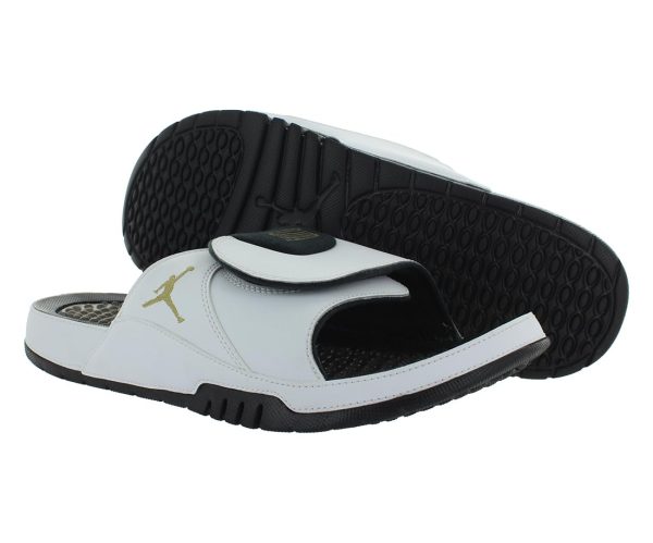 Jordan Hydro XI Men's Slides (FN2452-104, White/Black/Legend Blue)