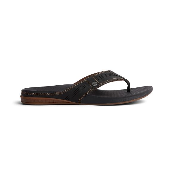 Cushion Lux Men's Flip Flop, Ultra Soft Cushion Footbed, Full Grain Leather Strap