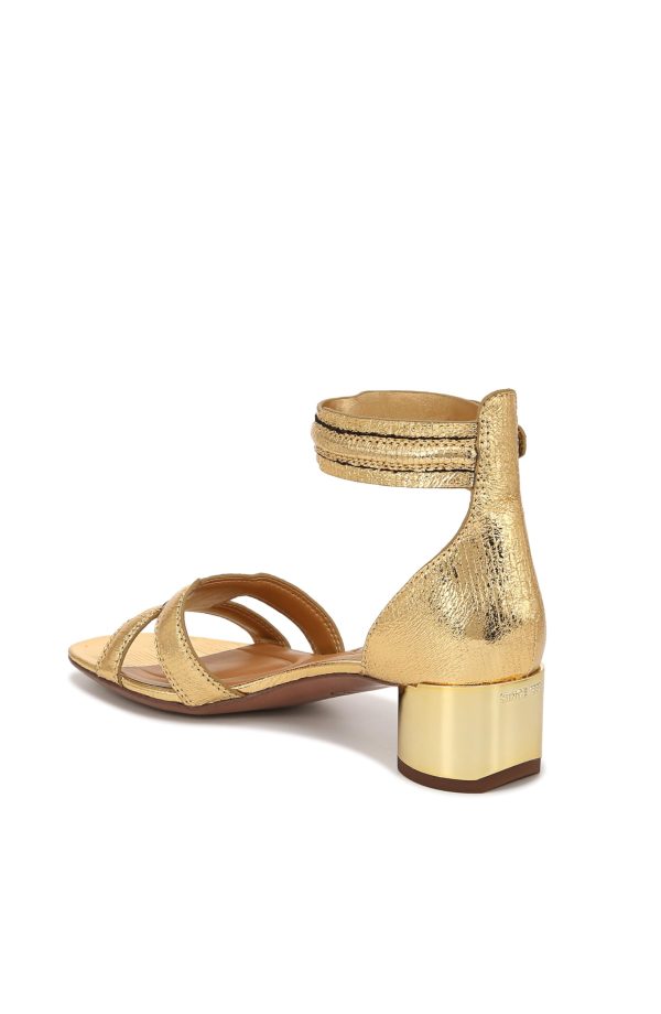 Women's Nora Ankle Strap Low Block Heel Sandal Heeled