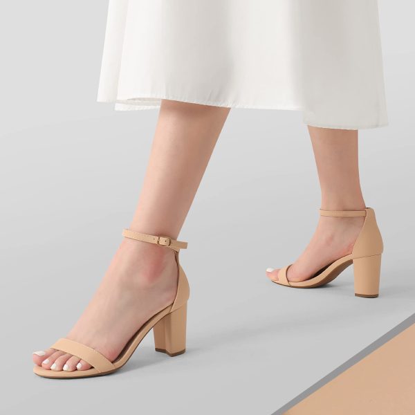 Women's Chunk Low Heel Pump Sandals