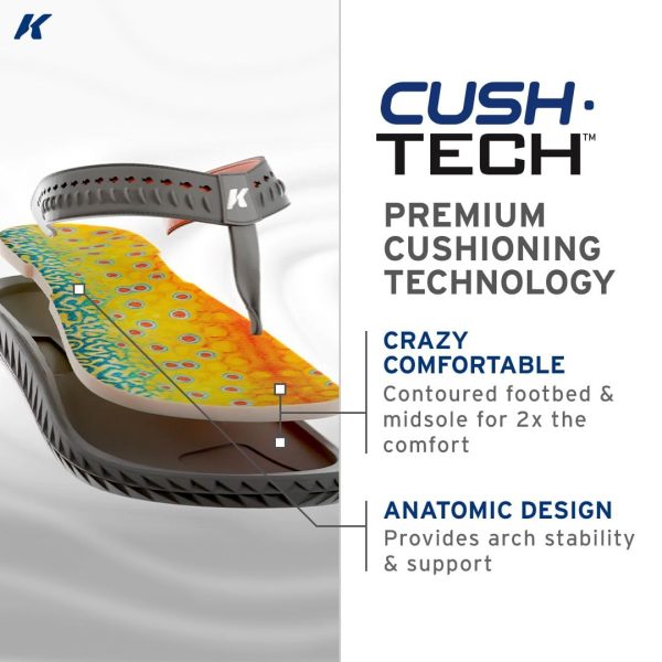 Fish Flip Sandals Brook Trout w/Fixed Kling-On Deck Soles