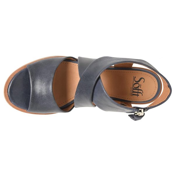 Sofft Women's Camille Heeled Sandal, Sky Navy, 8