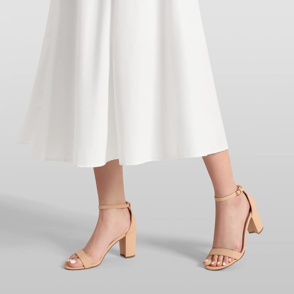 Women's Chunk Low Heel Pump Sandals