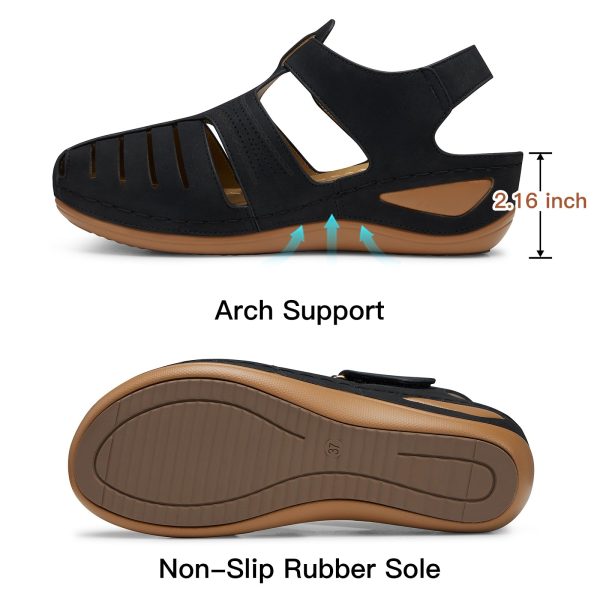Women's Wedge Sandals Summer: Closed Toe Sandals for Women Platform Dressy Wedge Size 5-11