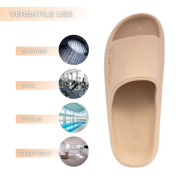 Men's Cushioned Slip-On Shower Slides – Lightweight EVA Foam Athletic Sandals for Pool, Beach, Gym, and Casual Wear