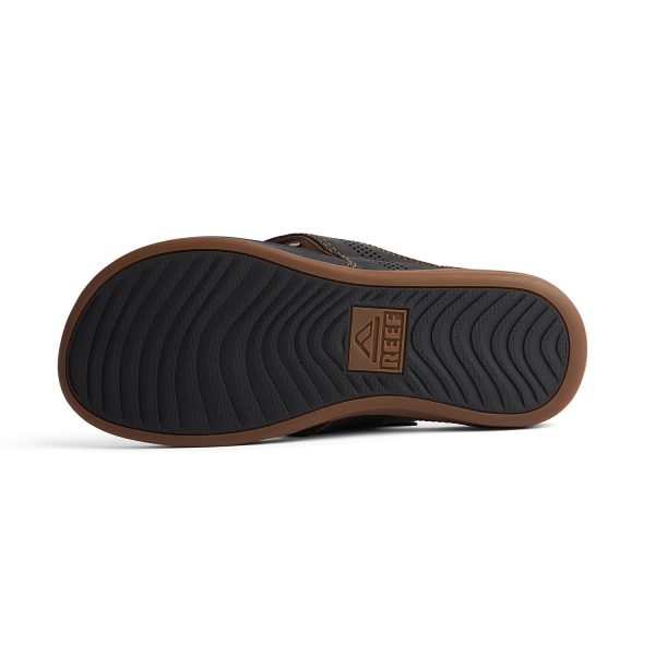 Cushion Lux Men's Flip Flop, Ultra Soft Cushion Footbed, Full Grain Leather Strap