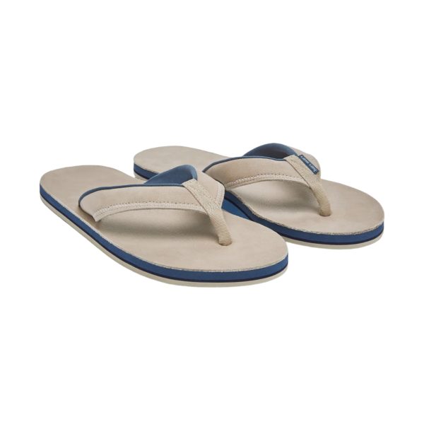 - Pier- Men's Classic Pebbled Nubuck Leather Flip Flop with a Zigzag Deco Strap- No Break Ins, Firm Arch Support, and Cupped