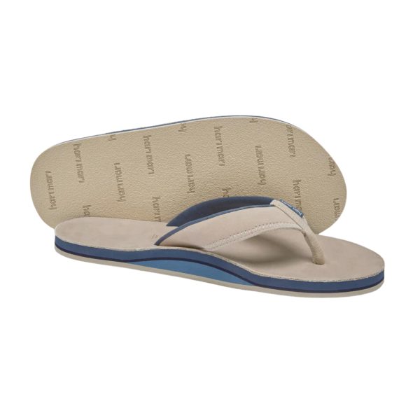 - Pier- Men's Classic Pebbled Nubuck Leather Flip Flop with a Zigzag Deco Strap- No Break Ins, Firm Arch Support, and Cupped