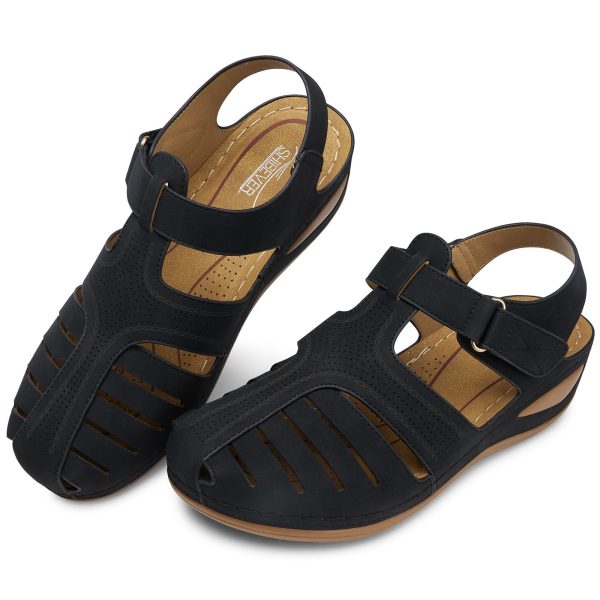 Women's Wedge Sandals Summer: Closed Toe Sandals for Women Platform Dressy Wedge Size 5-11