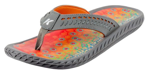 Fish Flip Sandals Brook Trout w/Fixed Kling-On Deck Soles