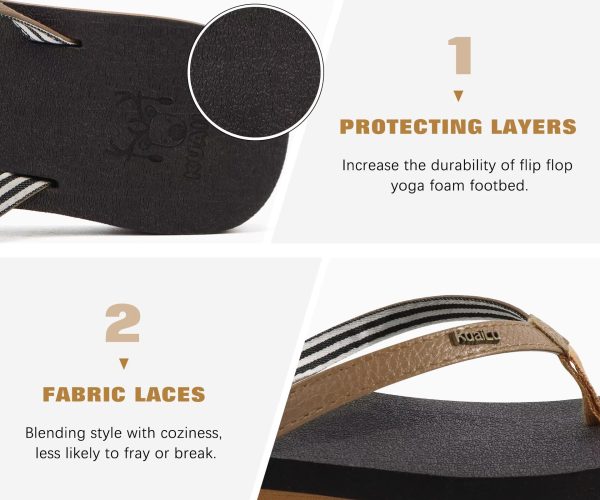 Womens Arch Support Flip Flops Comfortable Yoga Mat Slip on Summer Beach Walking Thong Cushion Sandals