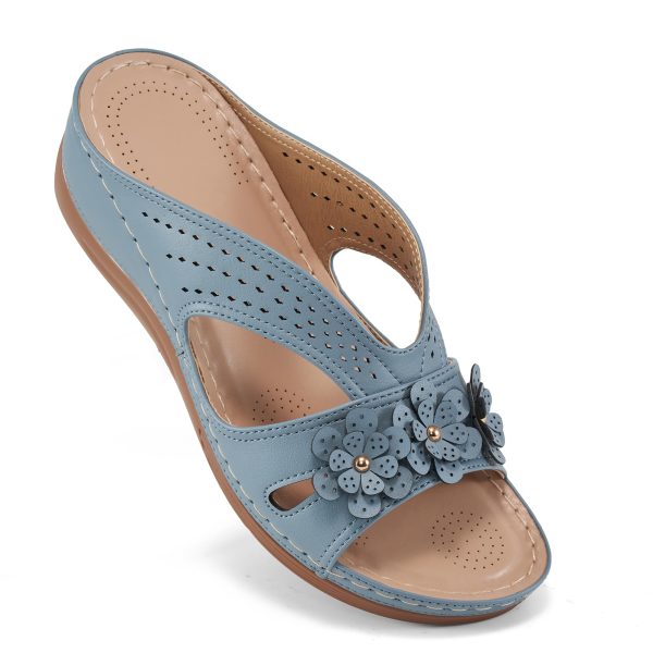 Sandals for Women Wedge Shoes: Slip On Dressy Summer Comfortable Slides Sandals Lightweight Memory Foam Platform Shoes