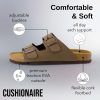 Lane Cork Footbed Mens Sandals, Adjustable Buckle Comfort Slides for Men, Genuine Leather Insole Summer Sandals Men Footwear