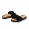 Slide Sandals for Women or Ladies Dressy Summer Casual, Cute Bow Tie Knot On Top Strap, Comfy Slip On Cork Foot Bed