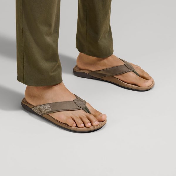 Tuahine Men's Waterproof Leather Sandals, Versatile Beach Flip Flops, Arch Support & Comfort Fit, Lightweight & Durable,