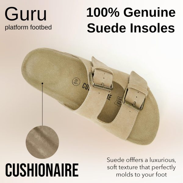 Guru Platform Sandals Women Footwear – Comfortable Genuine Leather Footbed Studded Chunky Slide Summer Sandals for Women 2025