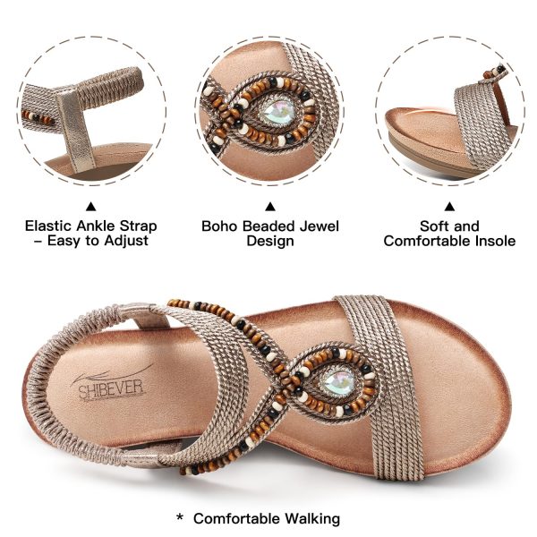 Womens Wedge Sandals Low: Elastic Ankle Strap Wedge Sandals